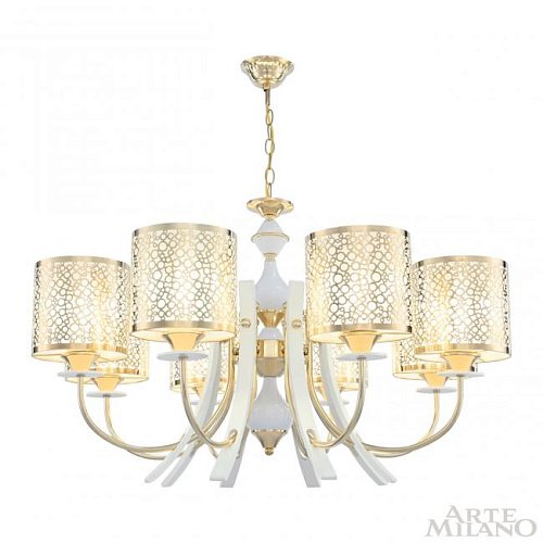 Подвесная люстра Arte Milano Florentia-6067 306067/8 Wh/Gd