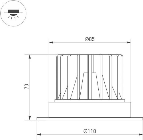 Встраиваемый светильник Arlight Atlas 036105(1)