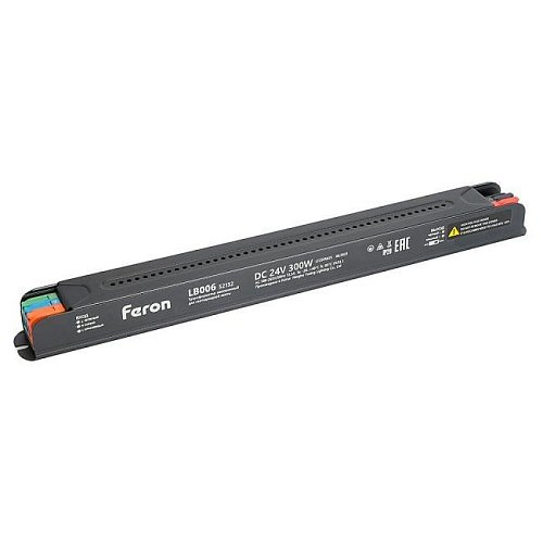 Трансформатор для светодиодной ленты с диммированием 300W 24V IP20 Feron LB006 52132