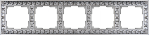 WL07-Frame-05/ Рамка на 5 постов (матовый хром) Werkel WL07-Frame-05/ Рамка на 5 постов (матовый хром)