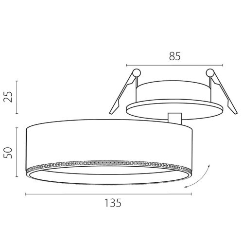 Встраиваемый светильник Lightstar Alta Pro A5747RS