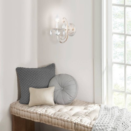 Настенное бра Eurosvet Alda 3305/1 белый с золотом/прозрачный хрусталь Strotskis