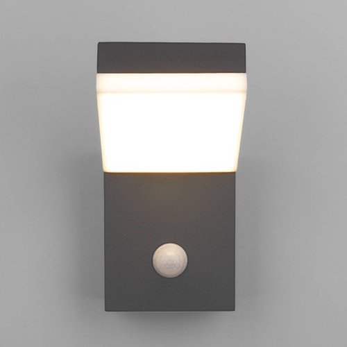 Уличный настенный светильник Elektrostandard Sensor 1541 TECHNO LED с датчиком движения Серый