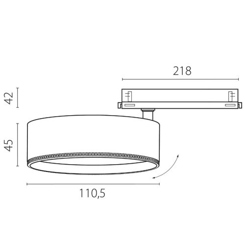 Трековый светильник Lightstar Alta Pro A5637DALI