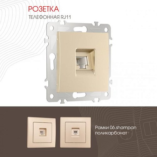 206.51-1.shampan Розетка Arte Milano Am-206 206.51-1.shampan