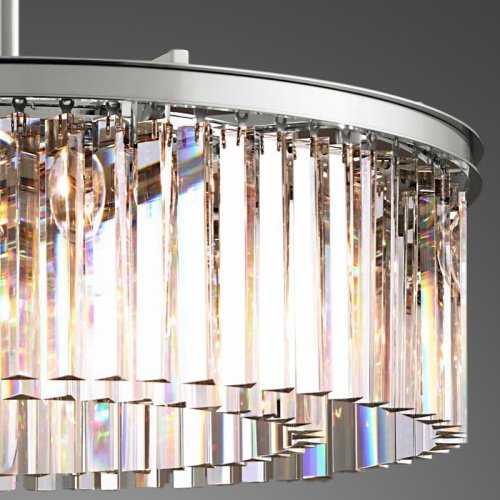 KR0387P-10B chrome/clear Подвесная люстра Delight Collection 1920s Odeon KR0387P-10B chrome/clear