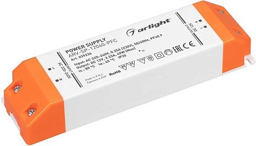 039236 Драйвер для LED ленты Arlight Arv-Sp 039236