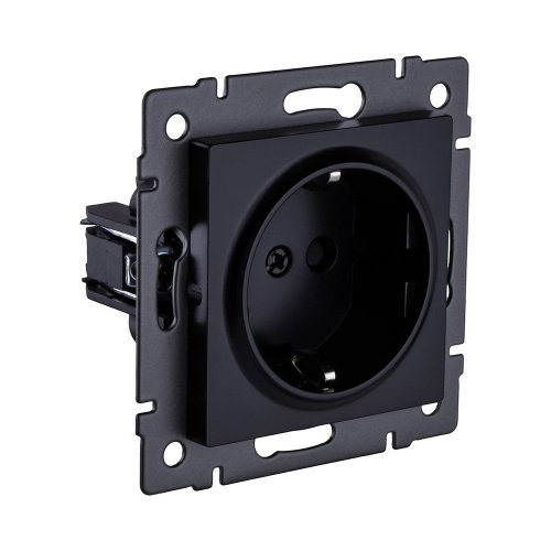REA-002BK Розетка штепсельная SCHUKO 16A/250 В, черный Kollinger REA-002BK для Aspekt, Eleganz, Reflex