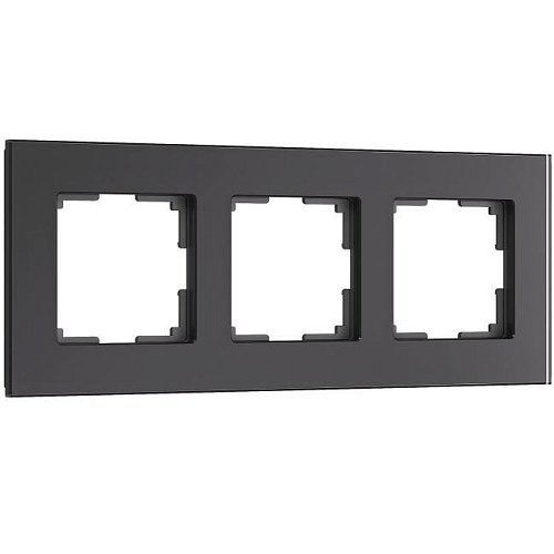 W0033108/ Рамка на 3 поста Senso (черный, стекло soft-touch) Рамка Werkel W0033108/ Рамка на 3 поста Senso (черный, стекло soft-touch)