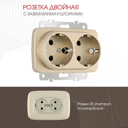 205.40-2.shampan Розетка Arte Milano Am-205 205.40-2.shampan