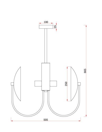 FR5320PL-04B Люстра на штанге Эллипс / Ellipse Freya FR5320PL-04B