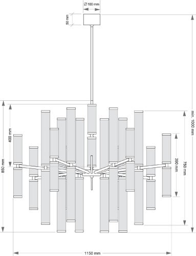 Люстра на штанге Kutek Saletto SAL-ZW-32(ZM)115