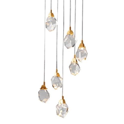 Светильник подвесной Delight Collection Crystal rock MD-020B-7 gold