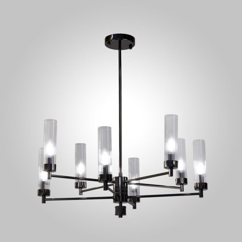 INDIGO SP8 PEARL BLACK Люстра на штанге AM Group INDIGO SP8 PEARL BLACK