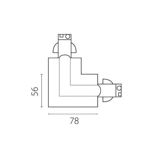 Коннектор для шинопровода Lightstar Quattro 503127-RPS