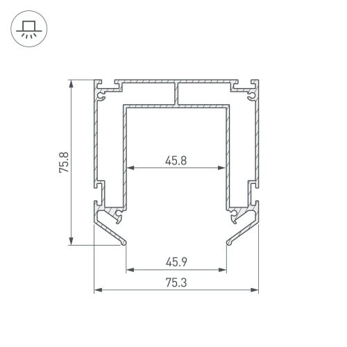 032752(2) Профиль для шинопровода Arlight MAG-45 032752(2)