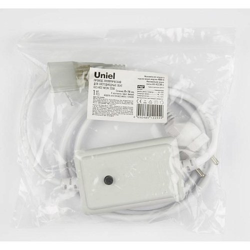 UCX-SP4/N22 WHITE 1 STICKER Провод электрический для светодиодных лент ULS-N22 RGB NEON 220В Uniel UCX-SP4/N22 WHITE 1 STICKER