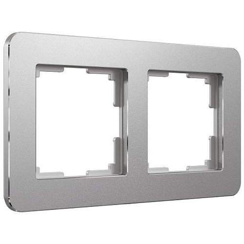 W0022606/ Рамка на 2 поста Platinum (алюминий) Рамка Werkel Platinum алюминий W0022606/ Рамка на 2 поста Platinum (алюминий)