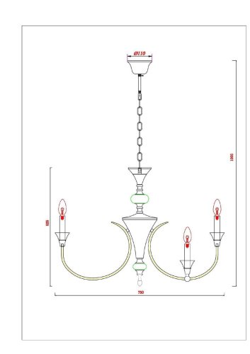 Подвесная люстра Arte Lamp Collinetta A4094LM-12WH
