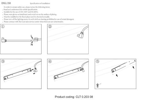 Драйвер для магнитного шинопровода 48V, 100W Crystal Lux CLT 0.113 CLT 0.203 08 BL