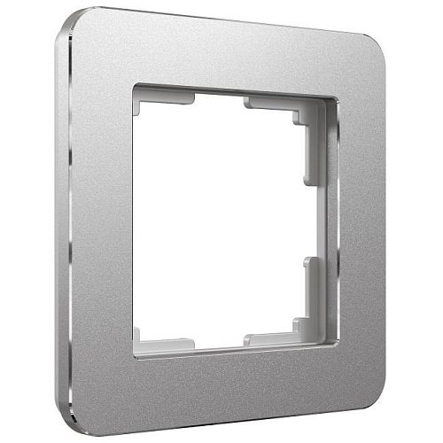W0012606/ Рамка на 1 пост Platinum (алюминий) Рамка Werkel Platinum алюминий W0012606/ Рамка на 1 пост Platinum (алюминий)