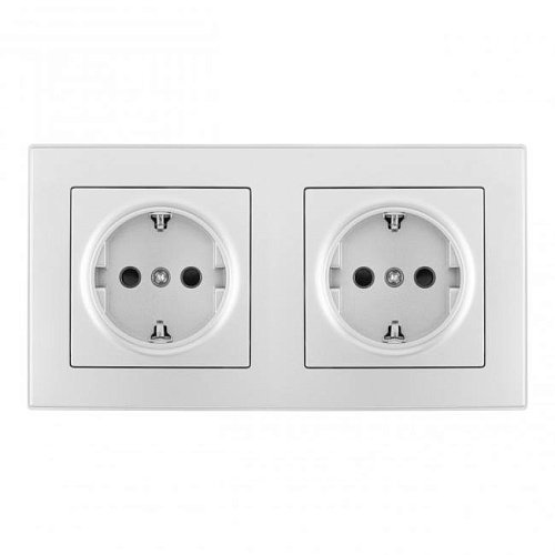 SET06-2-40-1x2 silver Розетка Arte Milano Set06-2 SET06-2-40-1x2 silver