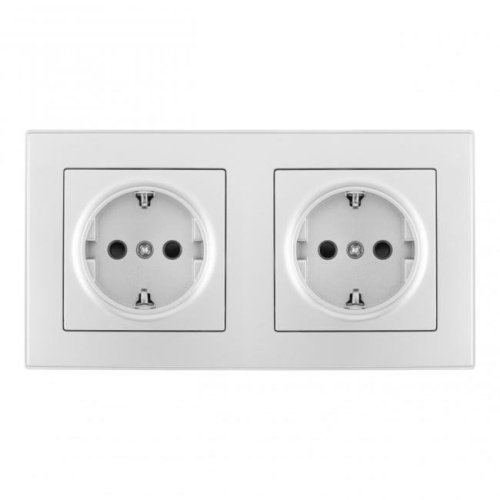 Розетка Arte Milano Set06-2 SET06-2-40-1x2 silver