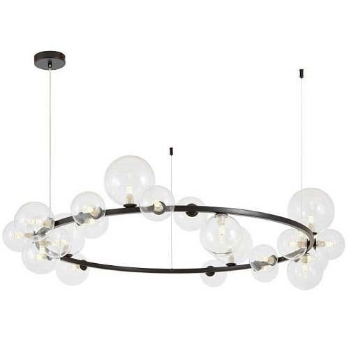 LDP 7033-24 BK+CL Подвесная люстра Lumina Deco Merido LDP 7033-24 BK+CL
