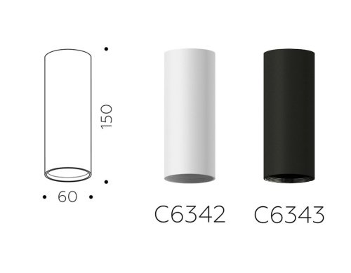 C6343 Корпус светильника накладной для насадок D60mm Ambrella DIY Spot C6343