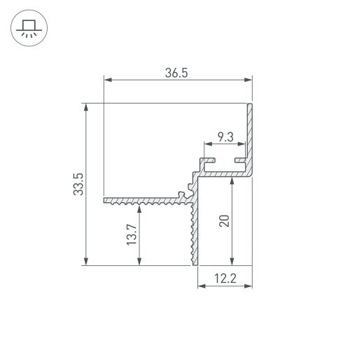 052240 Профиль Arlight Shadow 052240