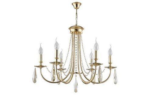 VICTORIA SP6 GOLD/AMBER Подвесная люстра Crystal Lux Victoria VICTORIA SP6 GOLD/AMBER