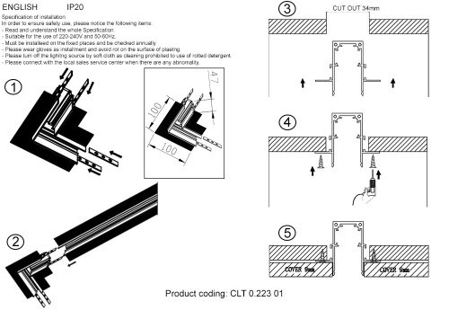 Соединитель для магнитного встраиваемого шинопровода угловой Crystal Lux SPACE CLT 0.223 01 WH