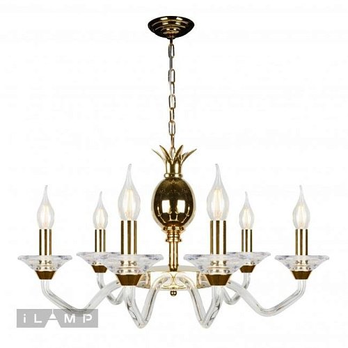 YT2049-8 GD+Cear Люстра подвесная Flo iLamp YT2049-8 GD+Cear