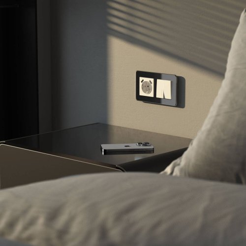 Рамка Werkel W0022448/ Рамка на 2 поста Elite (черный, стекло)