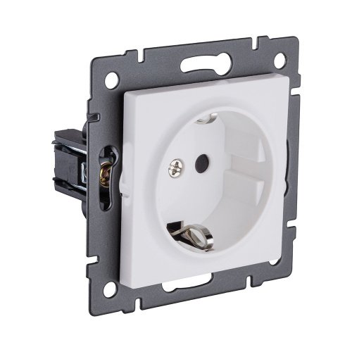 REA-002WM Розетка штепсельная SCHUKO 16A/250 В, белый матовый Kollinger REA-002WM для Aspekt, Eleganz, Reflex