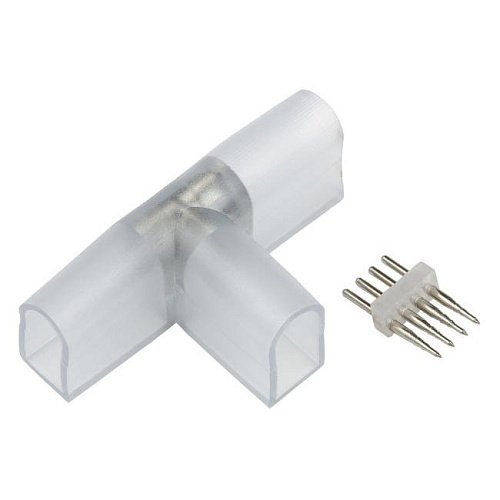 UTC-K-34/N22 CLEAR 010 POLYBAG Соединитель контактный Т-образный для светодиодных лент ULS-N22 RGB NEON 220В Uniel UTC-K-34/N22 CLEAR 010 POLYBAG