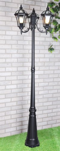 Capella F/3 черный Столб фонарный уличный Elektrostandart Capella Capella F/3 черный