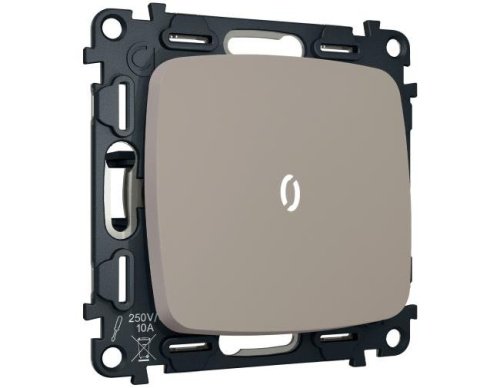 MO362055 Комплект механизма 1-кл выключателя с самовозвратом с подсветкой 5600K OMEGA Серо-бежевый матовый QUANT (OP3620, VM113, G14W)