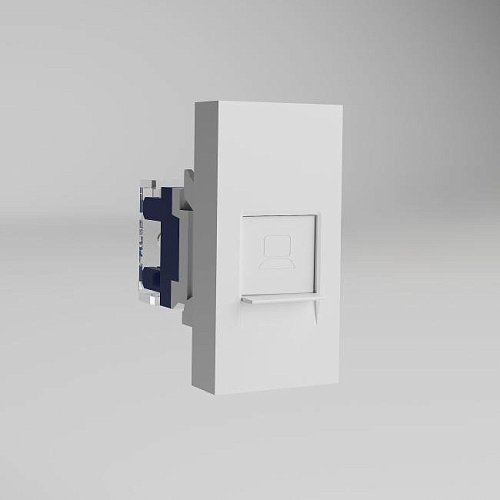 Розетка Werkel Встраиваемые модульные механизмы W1281101/ Модульная розетка Ethernet RJ-45 6 cat. (белый)