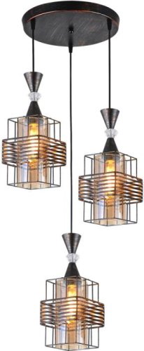 Подвесной светильник 03128-0.9-03 BK+PATINA GOLD