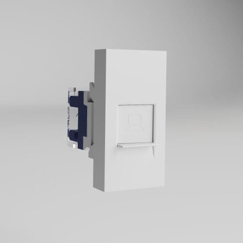W1281101/ Модульная розетка Ethernet RJ-45 6 cat. (белый) Розетка Werkel Встраиваемые модульные механизмы W1281101/ Модульная розетка Ethernet RJ-45 6 cat. (белый)