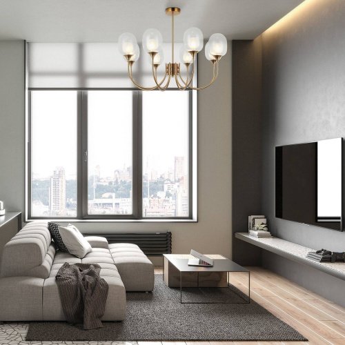 Потолочная люстра Eurosvet Spritz 70217/8 латунь Smart