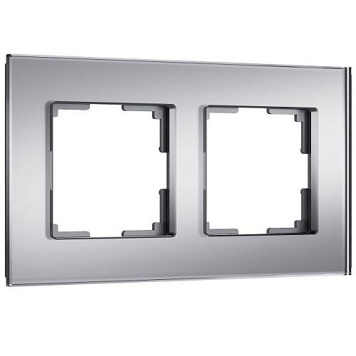 W0023106/ Рамка на 2 поста Senso (серебряный, стекло soft-touch) Рамка Werkel W0023106/ Рамка на 2 поста Senso (серебряный, стекло soft-touch)