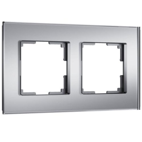 W0023106/ Рамка на 2 поста Senso (серебряный, стекло soft-touch) Рамка Werkel W0023106/ Рамка на 2 поста Senso (серебряный, стекло soft-touch)