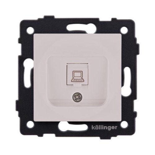 Розетка Ethernet RJ45 Cat.6, кашемир матовый Kollinger REA-018CM для Aspekt, Eleganz, Reflex