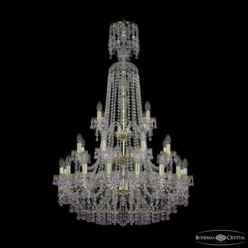 1410/16+8+4/300/XL-130/3d G V7010 Подвесная хрустальная люстра 1410 Bohemia 1410/16+8+4/300/XL-130/3d G V7010