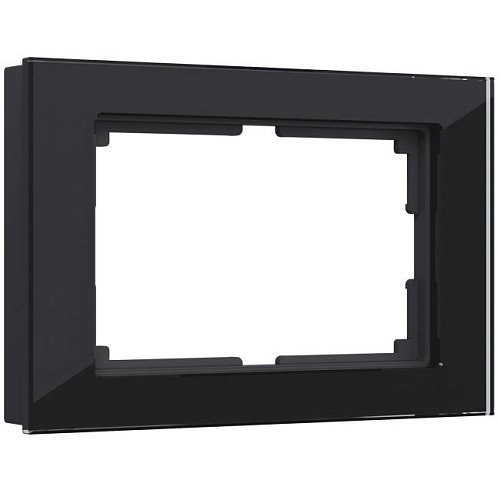 W0081108/ Рамка для двойной розетки Favorit (черный,стекло) Рамка Werkel W0081108/ Рамка для двойной розетки Favorit (черный,стекло)