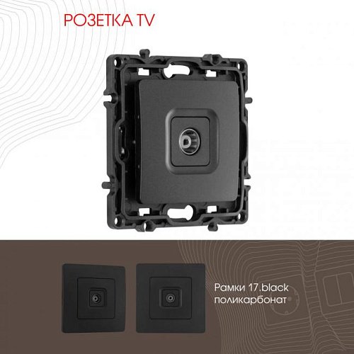 217.43-1.black Розетка Arte Milano Am-217 217.43-1.black