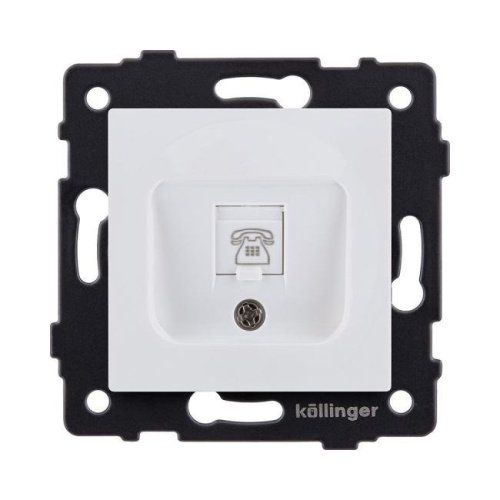 Розетка телефонная RJ11, белый матовый Kollinger REA-009WM для Aspekt, Eleganz, Reflex