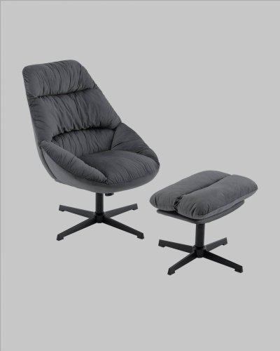 Кресло Stool Group Оррелл QH-8347KT-OT HLR-21 dark grey